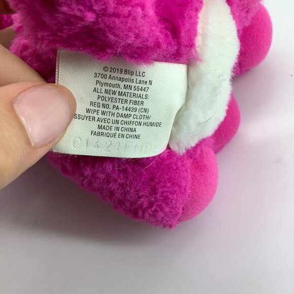 Tic Tac Toy Stuffed Cat Bright Pink 9" Plush Soft Toy Fuchsia Kitty Kitten 8" - Picture 7 of 8